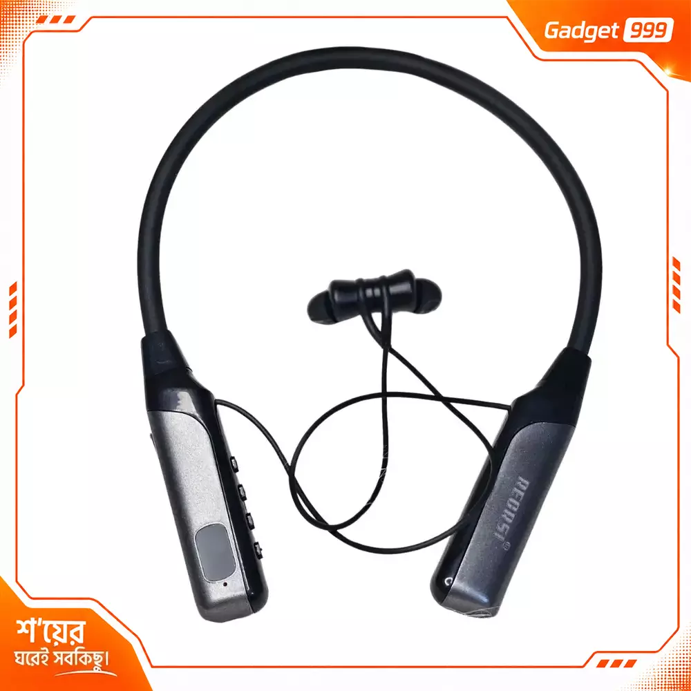 REGRSI RE-NY060 TF কার্ড সাপোর্টেড ওয়্যারলেস ব্লুটুথ নেকব্যান্ড ইয়ারফোন
