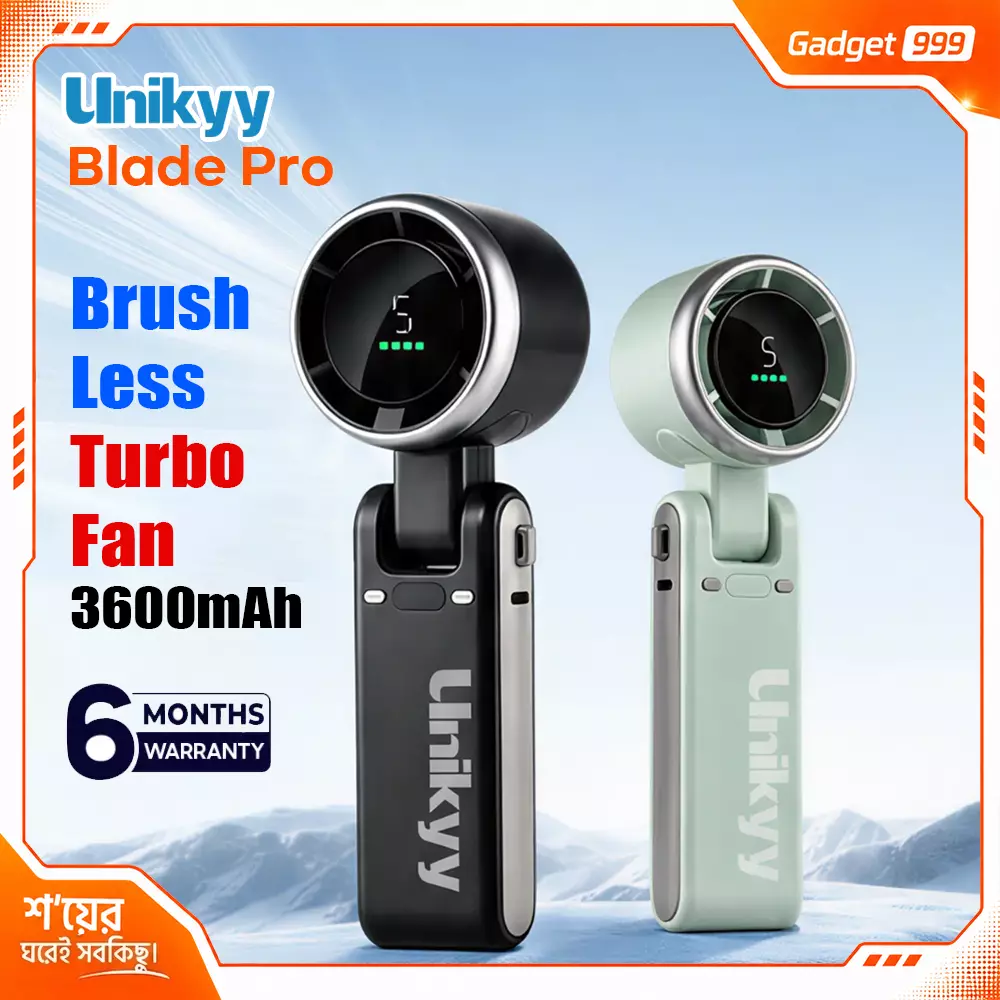 Brushless Turbo Fan Unikyy Blade Pro 3600mAh Digital Display (স্পেশাল অফার প্রাইস-সীমিত স্টক)