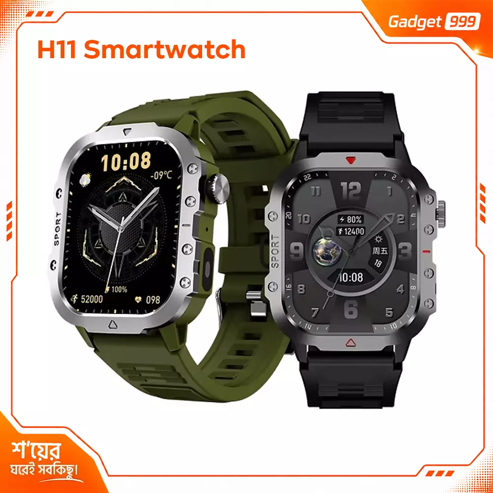 অবিশ্বাস্য দামে H11 Sports Smart Watch Bluetooth Call Touch Display Rugged Style