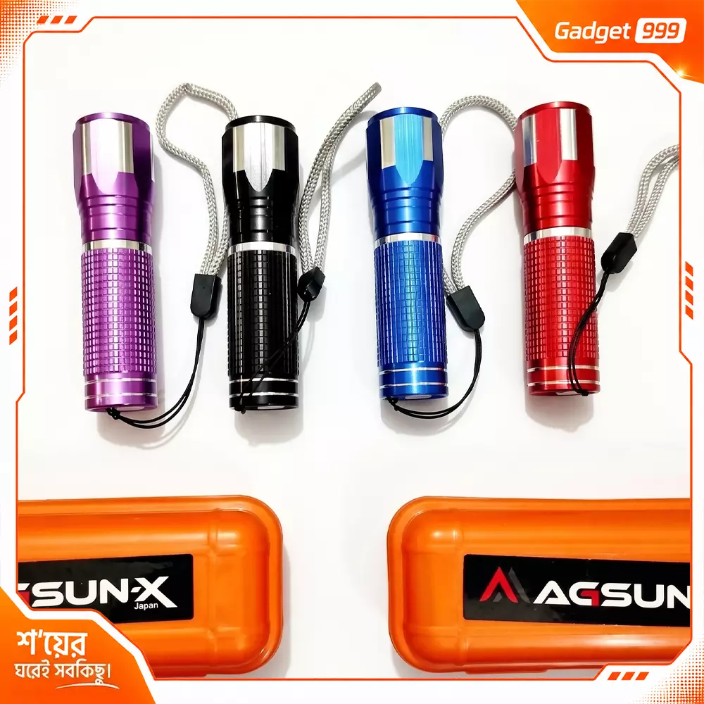 Mini Metal Body Pocket LED Flashlight Rechargeable Torch Light