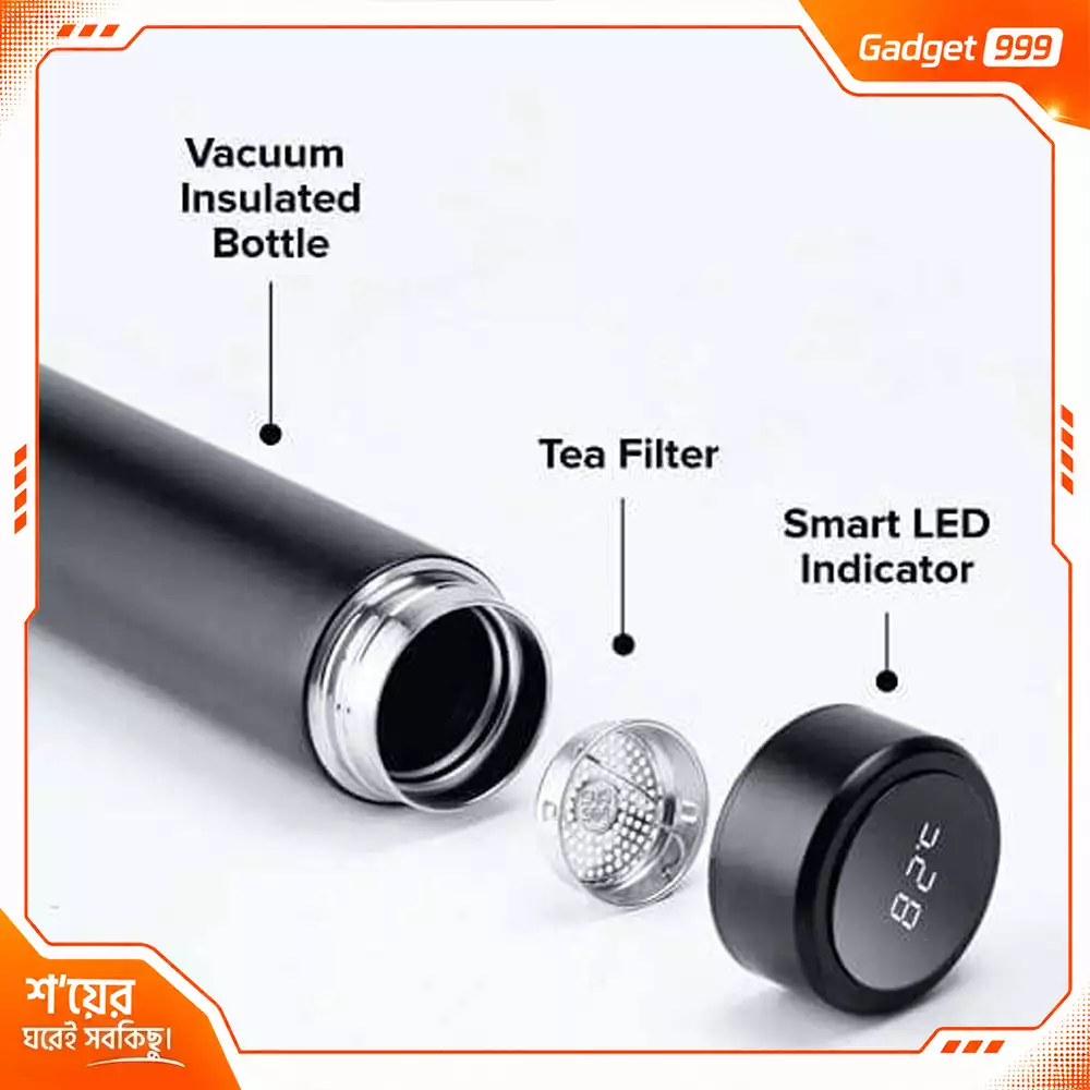 Smart Thermal Vacuum Watter Bottle with LED Temperature Display 500ml