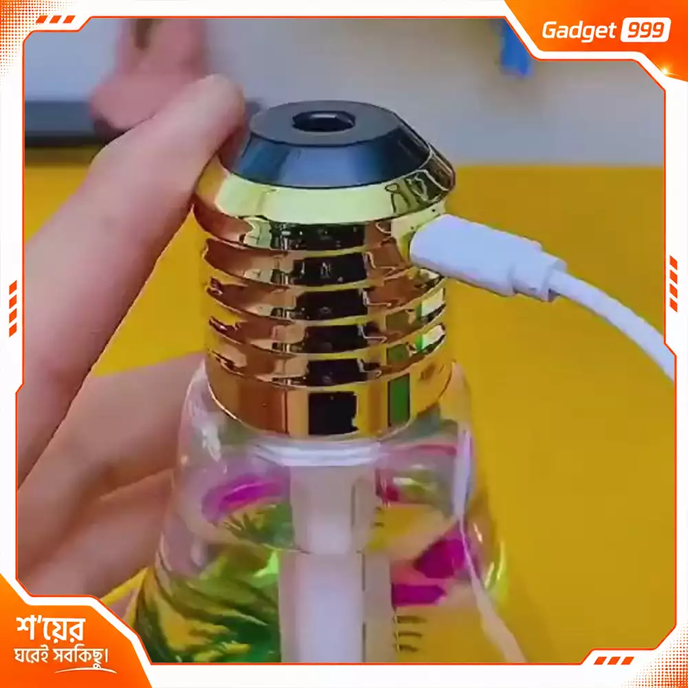 Bulb Humidifier with Colour-Changing Light – USB Cool Mist Aroma Lamp