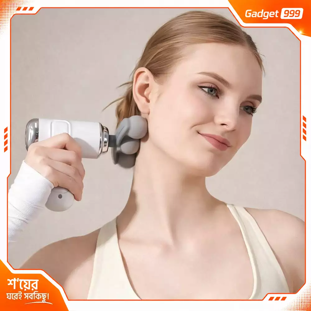 Triple Head Massage Gun – 9 Massage Heads, 6-Speed Rechargeable
